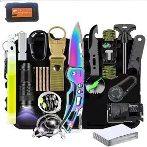 28-in-1 Survival Gear Set Tactical Tools Outdoor Camping Hunting Fishing Essential Kit
