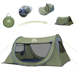 Night Cat Pop Up Tent 2 Person with Mosquito Net : Waterproof