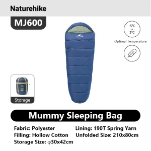 Camping Adults Sleeping Bag Ultra Winter Warm Mummy Sleeping Bag