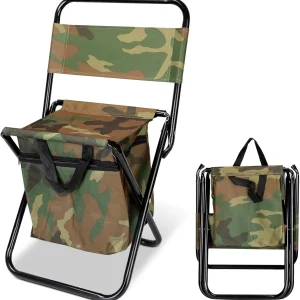 Portable Foldable Fishing Chair with Cooler Bag,